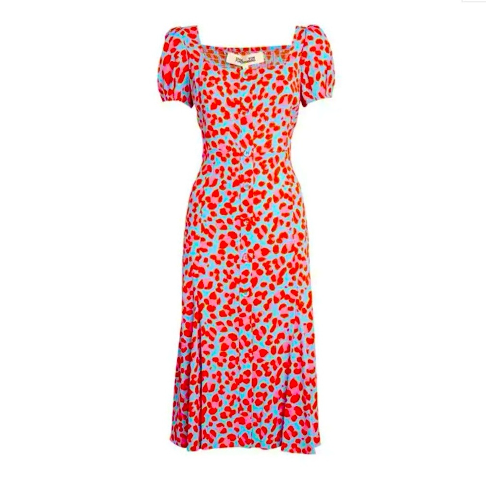 DIANE VON FURSTENBERG
Multicolor Elena Leopard Midi Dress
